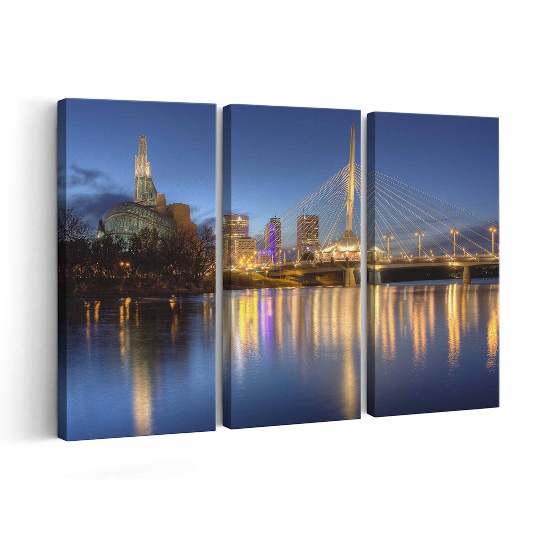Winnipeg Skyline Canvas Print Winnipeg Skyline Wall Art Winnipeg