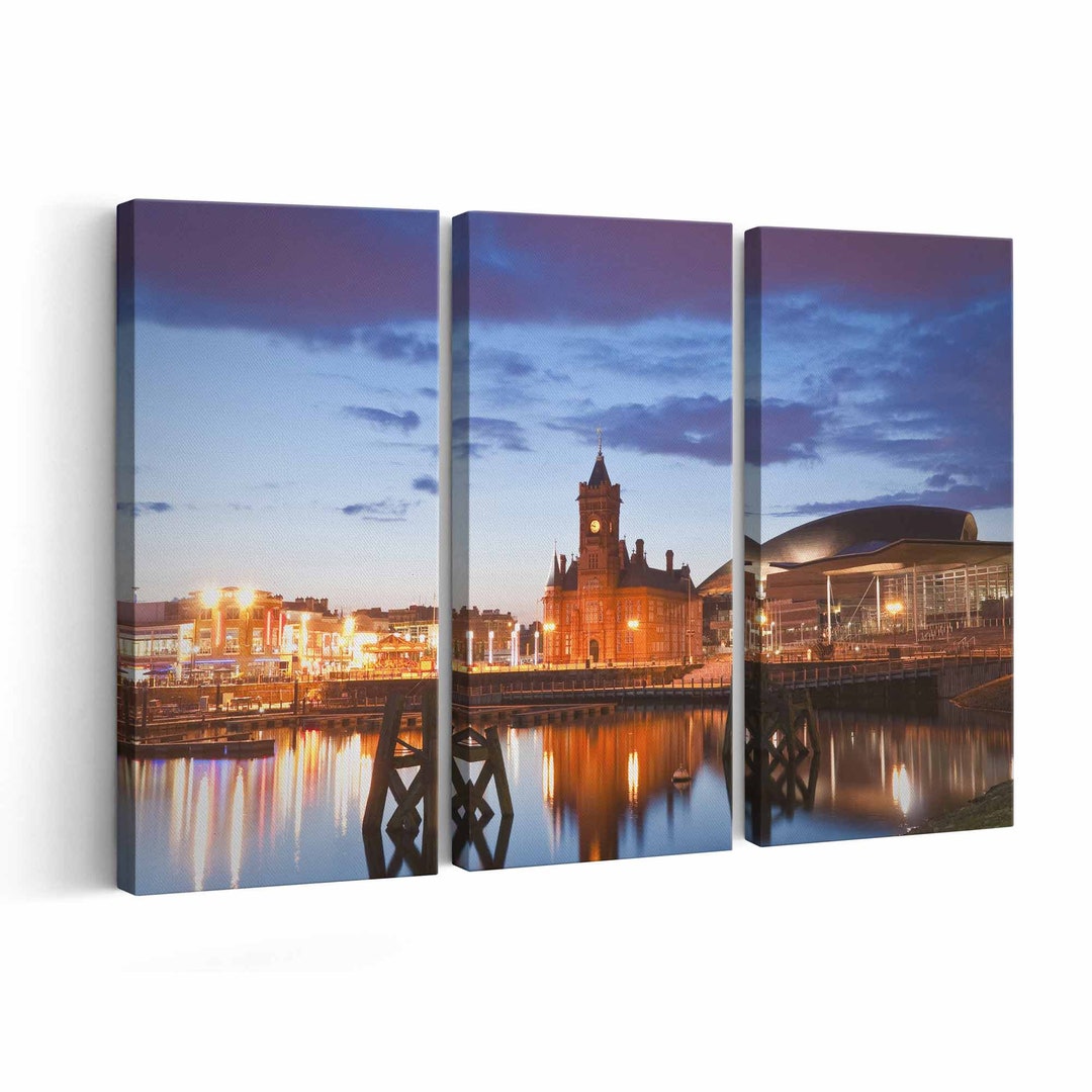 Cardiff Bay Skyline Canvas Print Cardiff Bay Skyline Wall Art Cardiff ...