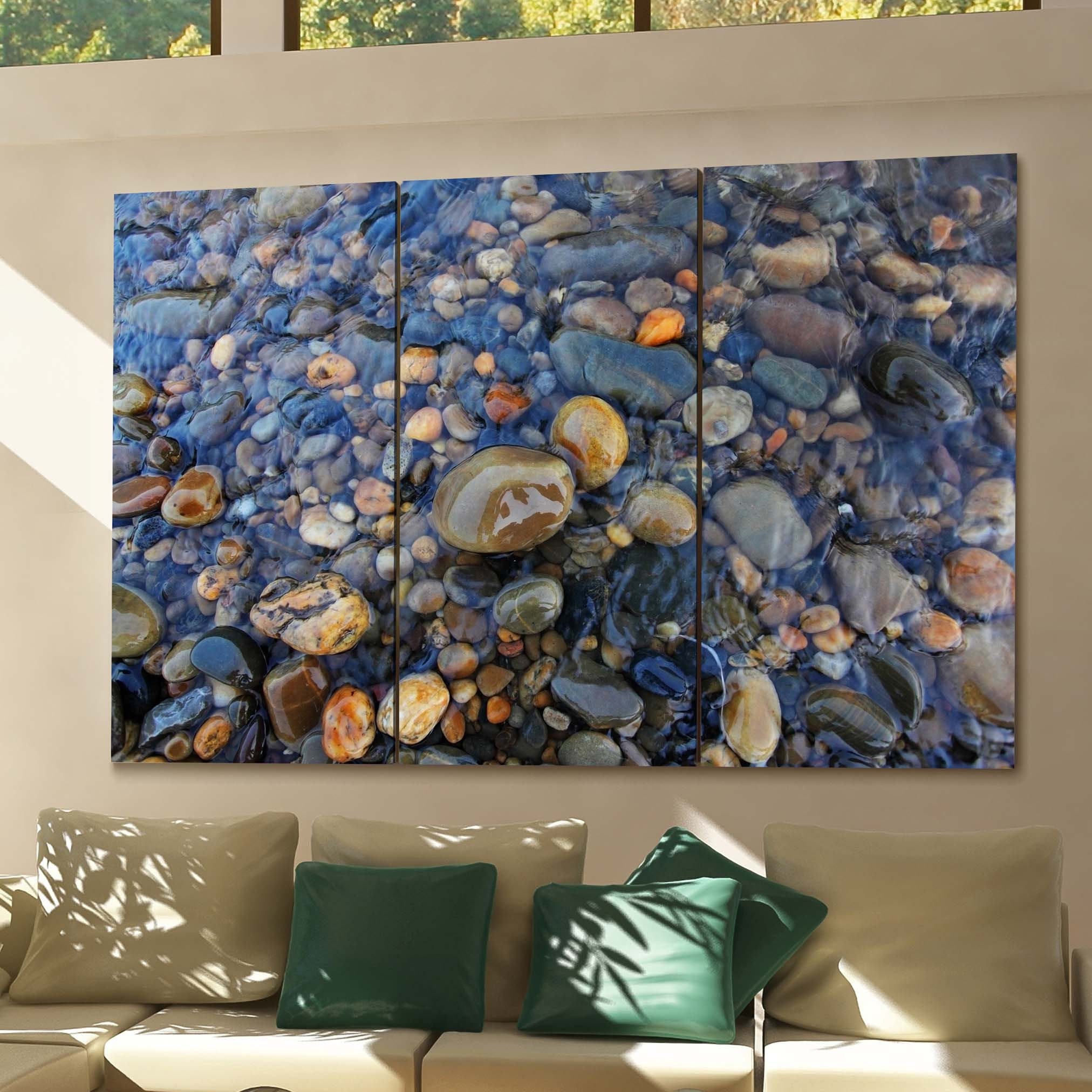 River Rocks Canvas Print River Rocks Wall Art Canvas Multiple Etsy