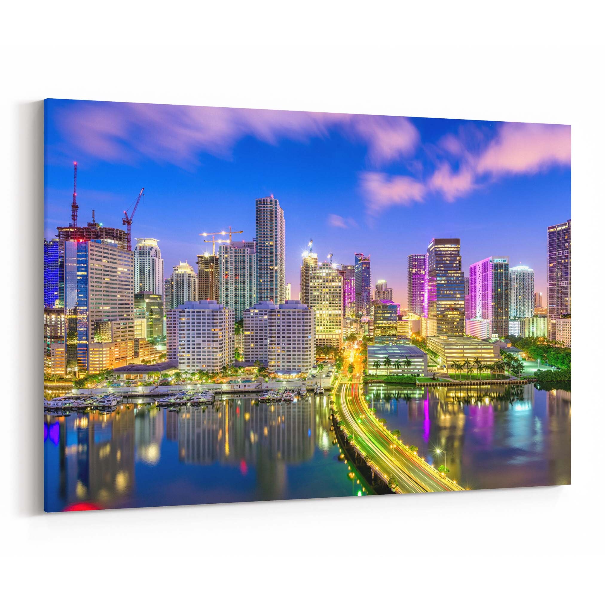 Miami Canvas Print Miami Wall Art Canvas Florida Multiple Etsy