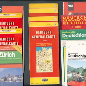 Vintage Deutschland Maps | Cartography Collection | Historical Wall Art | Maps & Guides | Collector&#39;s Geography Decor | Free Shipping