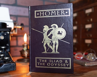 The Iliad & The Odyssey by Homer, Samuel Butler Translation, Barnes and Noble 1999 Leatherette Hardcover