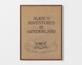Alice in Wonderland Print | 9x12, 18x24 or 36x48 Size Art | Unframed Print | Fantasy Book Wall Art Print | Fast Delivery | Free Shipping