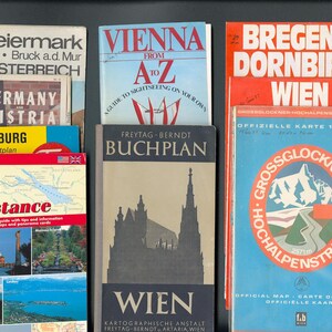 Vintage Austria Map Collection, Antique Cartography, Austrian Wall Art & Travel Decor