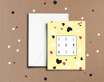 Feiern Sie eine grafische Grußkarte