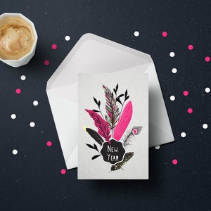 Carte de voeux graphique Happy new Year