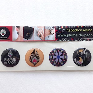 Sticker autocollant cabochon epoxy 20mm