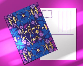 Grußkarte mit Heißfolienprägung