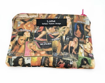 Kleines 10x15 cm großes handgemachtes Baumwolltäschchen mit exklusivem Muster