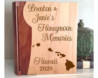 Personalized Hawaii Honeymoon Photo Album, Wedding Gift, Wedding Photo Album, Honeymoon Gift, Hawaii Honeymoon, Best Selling Items
