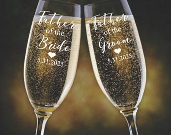 Mother/Father of the Bride/Groom Champagne Glass, Personalized Champagne Flutes, Gift for the Parents, Mother/Father of the Bride/Groom Gift