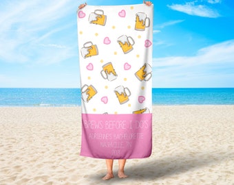 Brews Before I Do's Bachelorette Beach Towel, Brewery Bachelorette, Bachelorette Party, Gift for the Bride, Brews Before the I Do's