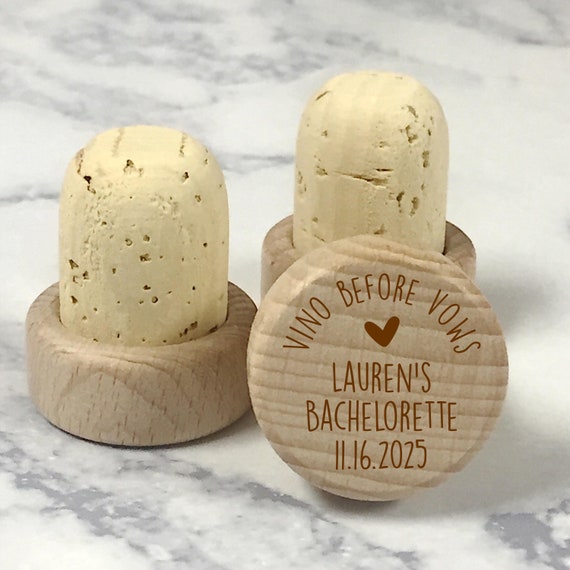 Vino Before Vows Bachelorette Wine Cork, FREE Organza Bags, Bach Wine Stopper, Bachelorette Wine Cork, Wine Favor, Unique Bachelorette Favor