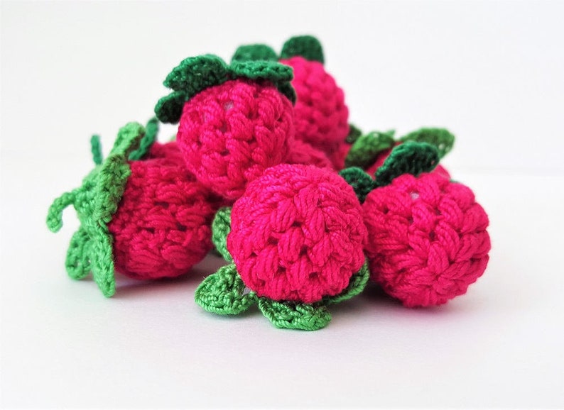 Crochet Raspberry 1 Pc Crochet Play Food Pretend Food - Etsy