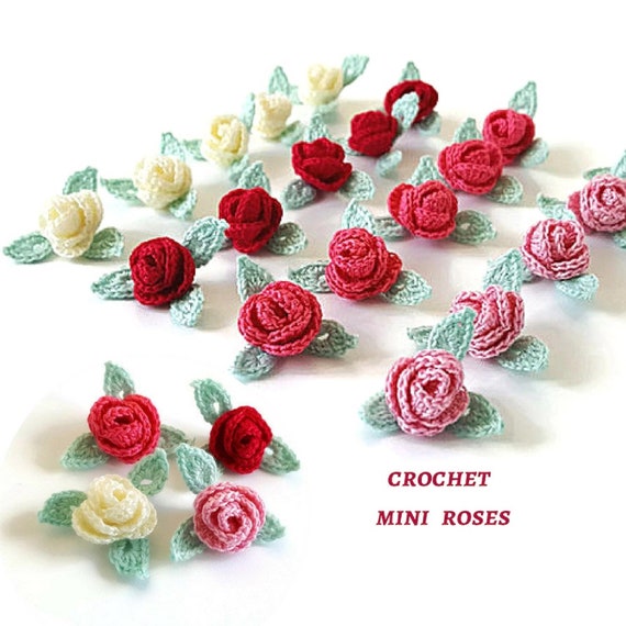 how to crochet a rose with leaves