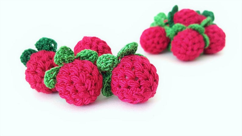 Crochet Raspberry 1 Pc Crochet Play Food Pretend Food - Etsy