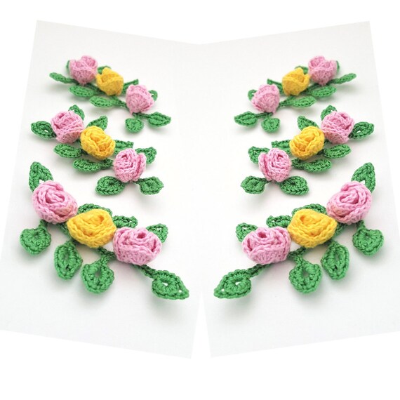 how to crochet a rose with leaves