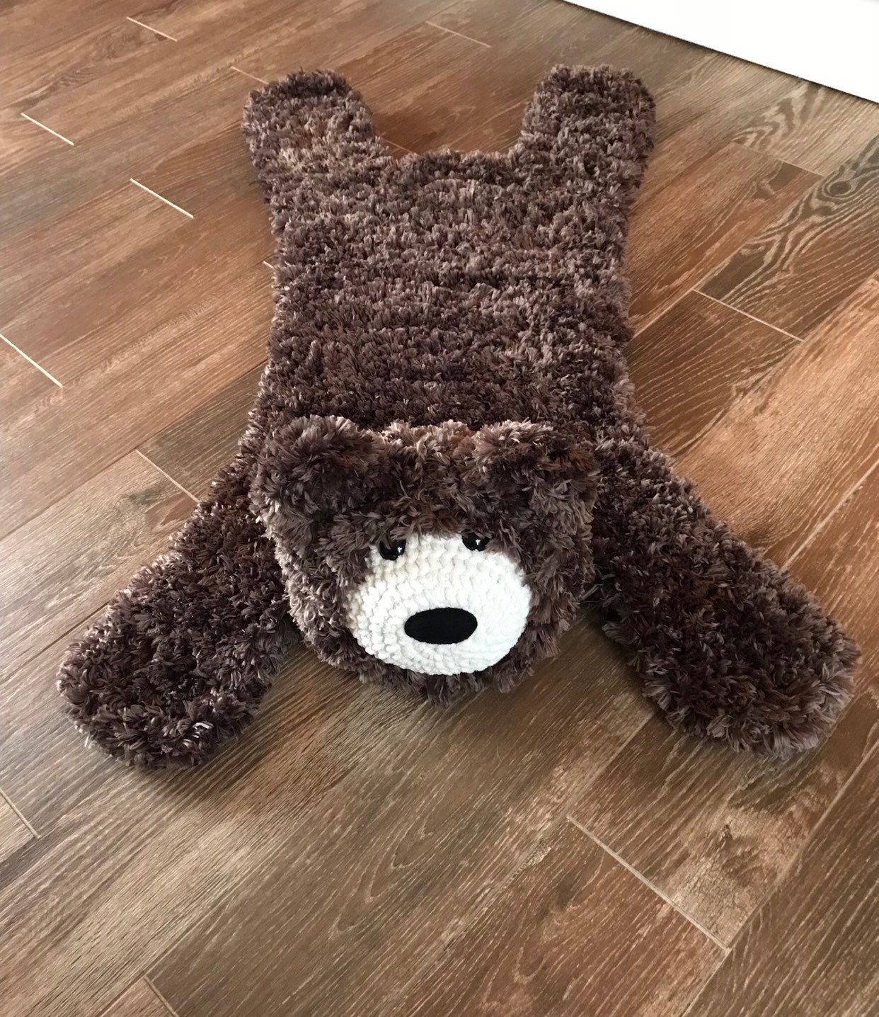 Nursery Bear Rug Brown Etsy