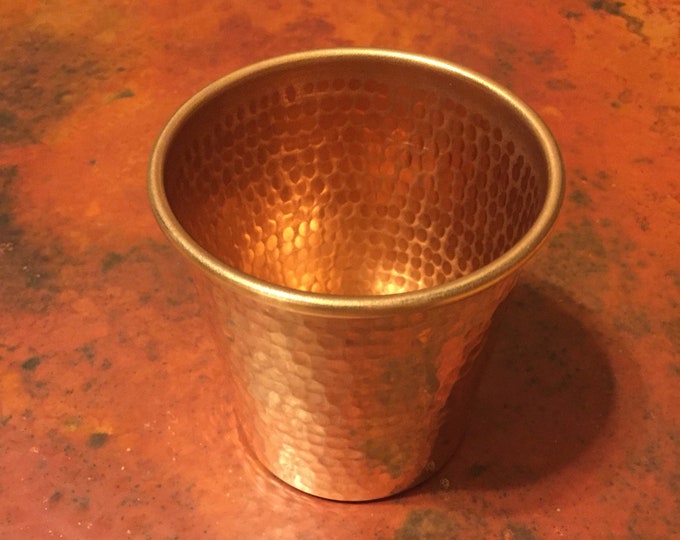 16oz Pure Hammered Copper Tumbler Water Cup