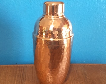 Pure Hammered Copper Cobbler Cocktail Shaker - Small