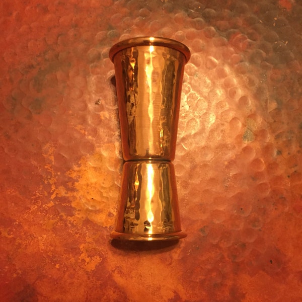 Pure Hammered Copper Jigger 1 oz/2 oz