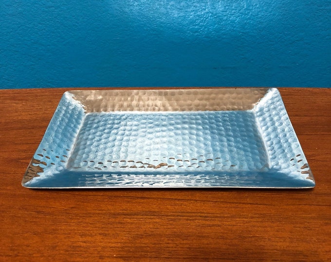 Hammered Aluminum Valet Tray  - 8" x 5"