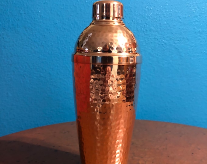 Pure Hammered Copper Cobbler Cocktail Shaker - Large