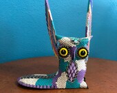 Alebrije Owl Wood Carving by Esperanza Martinez from Oaxaca, Mexico.