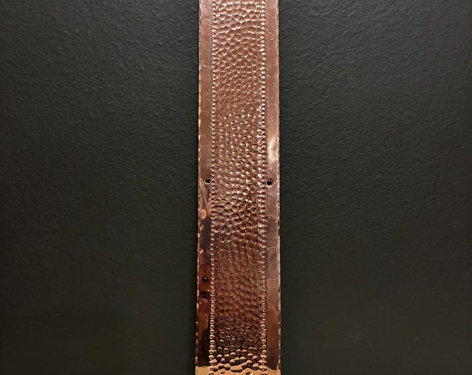 Hammered Copper Door Push Plate (16” x 3”)