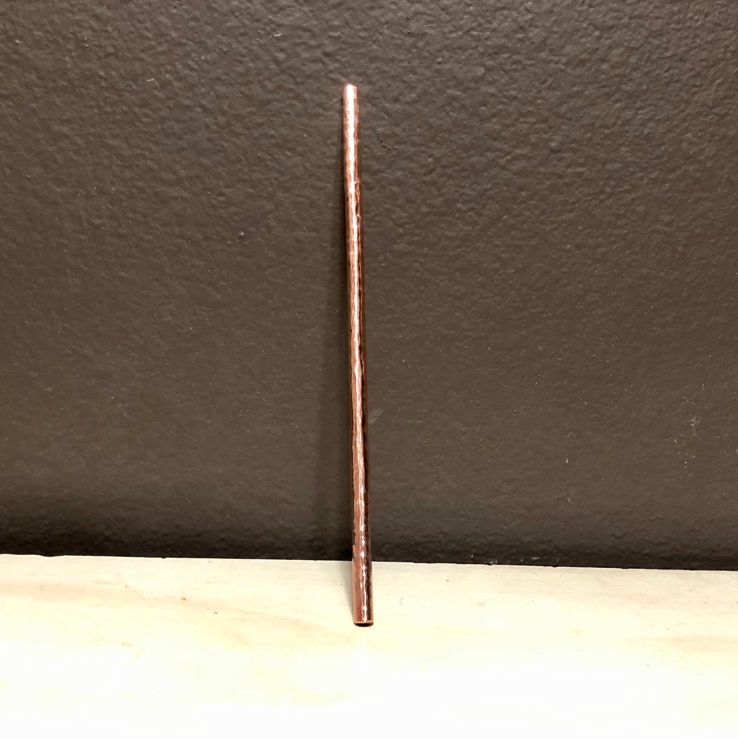 Reusable Hammered Copper Straw - 8”