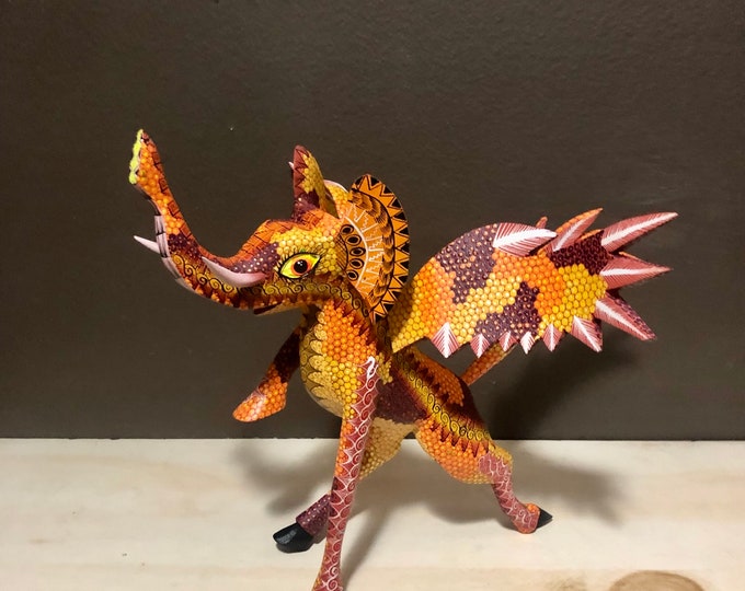 Alebrije Spirit Animal Wood Carving by Esperanza Martinez from Oaxaca, Mexico.