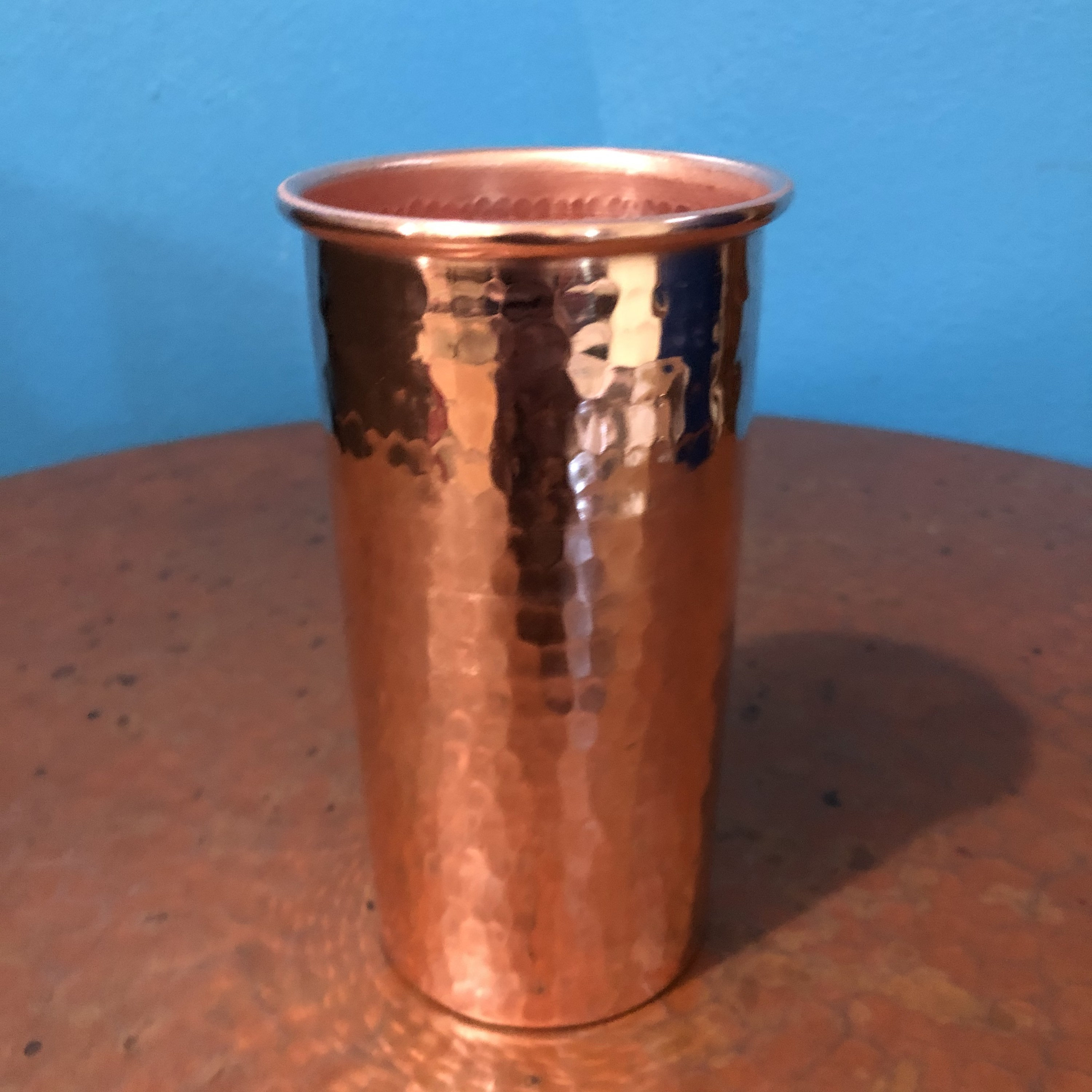 20oz Pure Hammered Copper Tumbler Water Cup