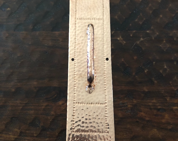 Hammered Copper Door Pull Plate