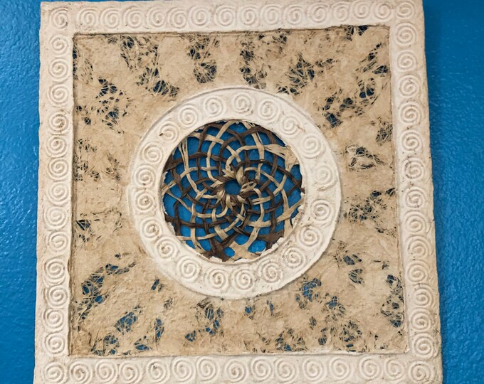 Handmade Amate Paper Wall Art from Mexico (11 3/4” x 11 3/4”)