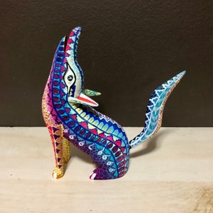 Alebrije Fox Wood Carving by Esperanza Martinez from Oaxaca, Mexico.