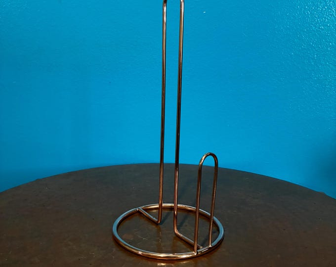 Handcrafted Solid Copper Paper Towel Holder