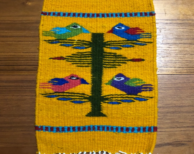 Zapotec handwoven merino wool textile (8” x 10.5”)