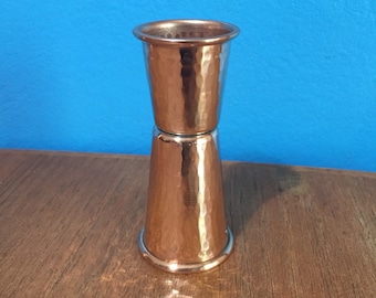 Pure Hammered Copper Jigger 1 oz/2 oz