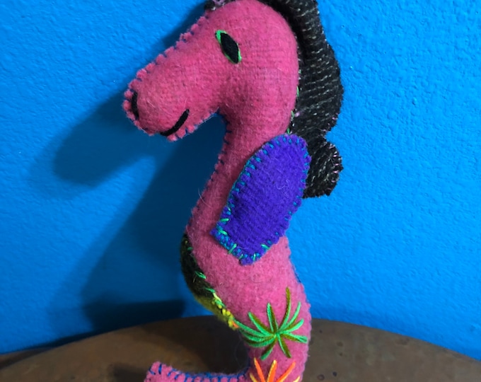 Hand Sewn Stuffed Animal Seahorse Plush Toy