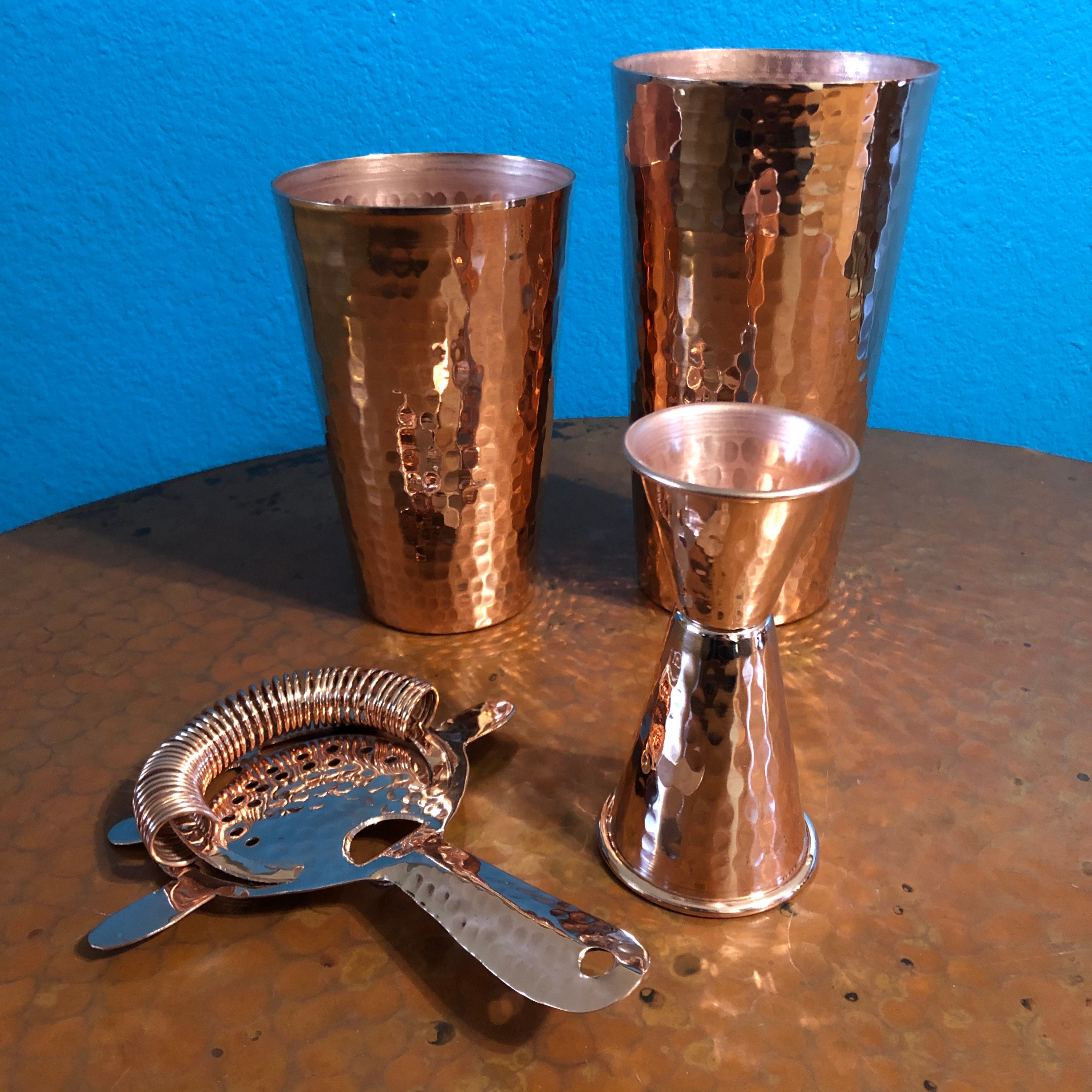Pure Hammered Copper Jigger 1 oz/2 oz