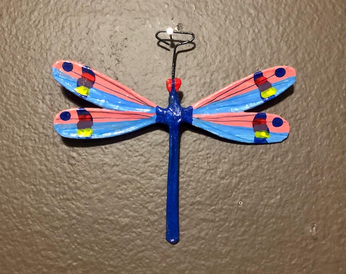 Paper Maché Dragonfly Wall Ornament from Izamal, Yucatán, Mexico
