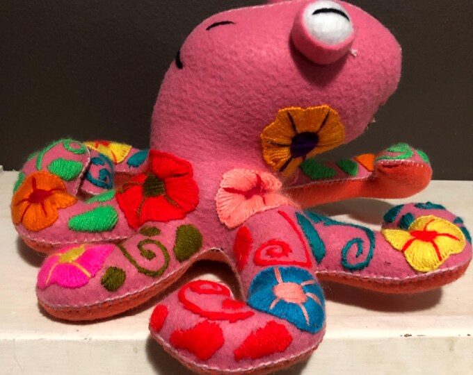 Hand Sewn Stuffed Animal Octopus Plush Toy