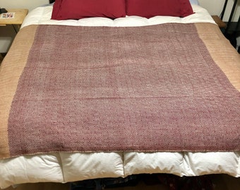 Couverture en laine tissée à la main d'Otavalo, Équateur - 90 x 60 po