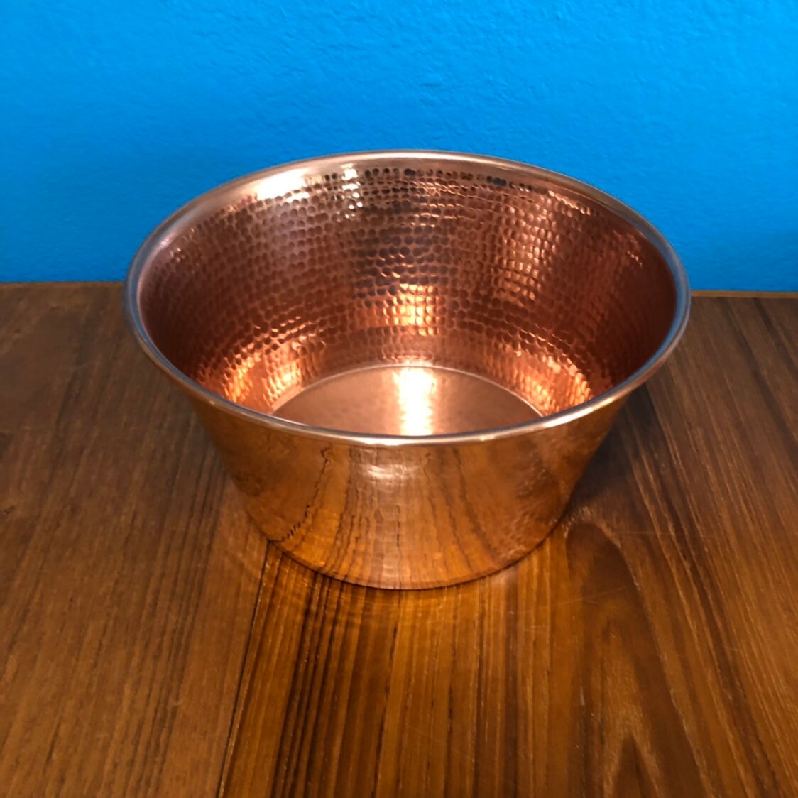 copper pet bowl