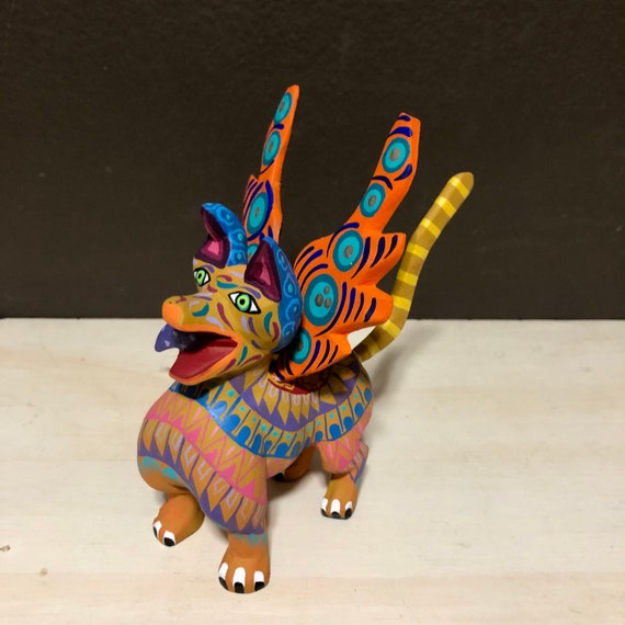 Alebrije Spirit Dog Handcrafted Wood Carving by Zeny Fuentes