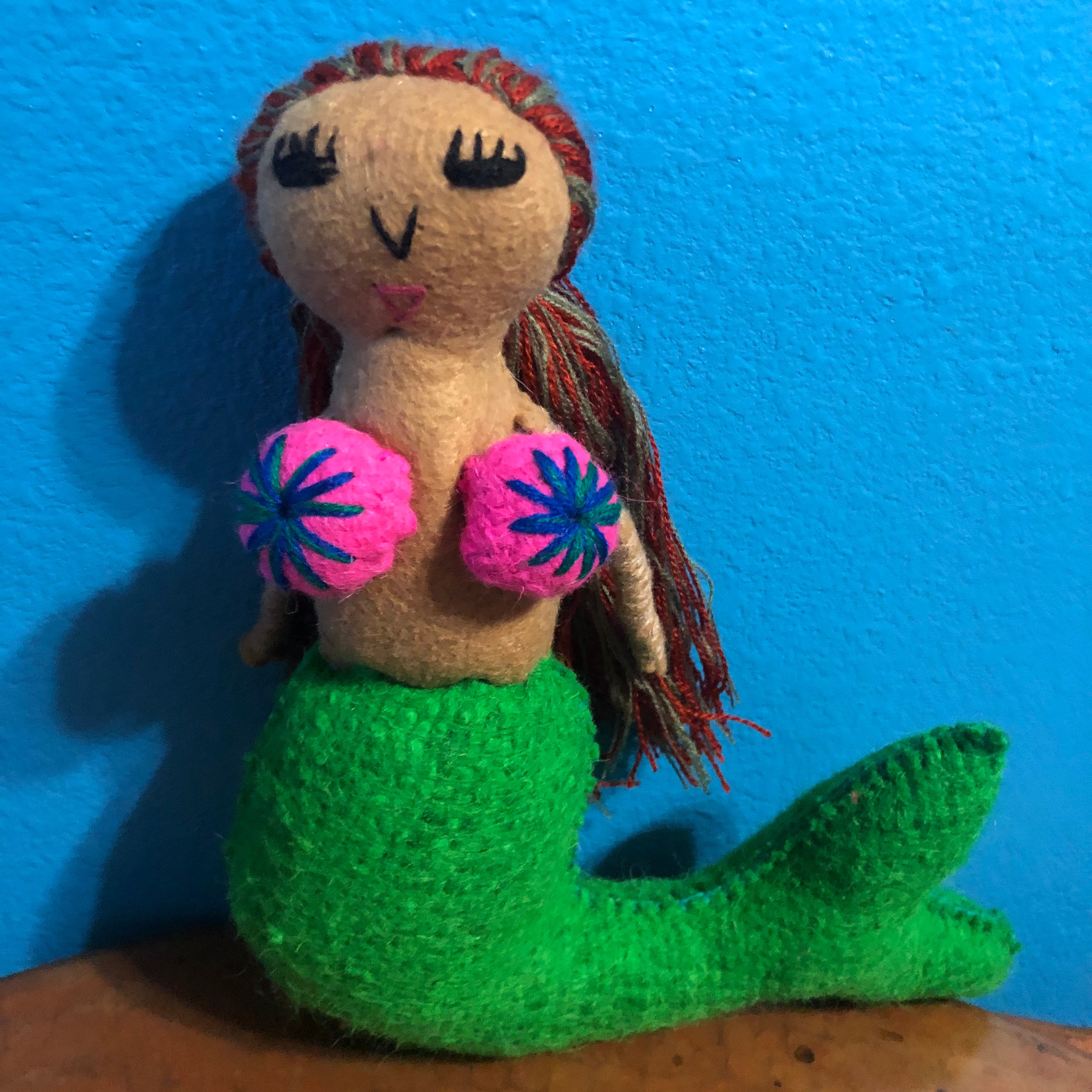 Hand Sewn Stuffed Animal Mermaid Plush Toy Hand Sewn Stuffed Animal Mermaid Plush Toy