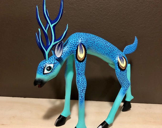 Handcrafted Alebrije Deer Woodcarving from Oaxaca, Mexico