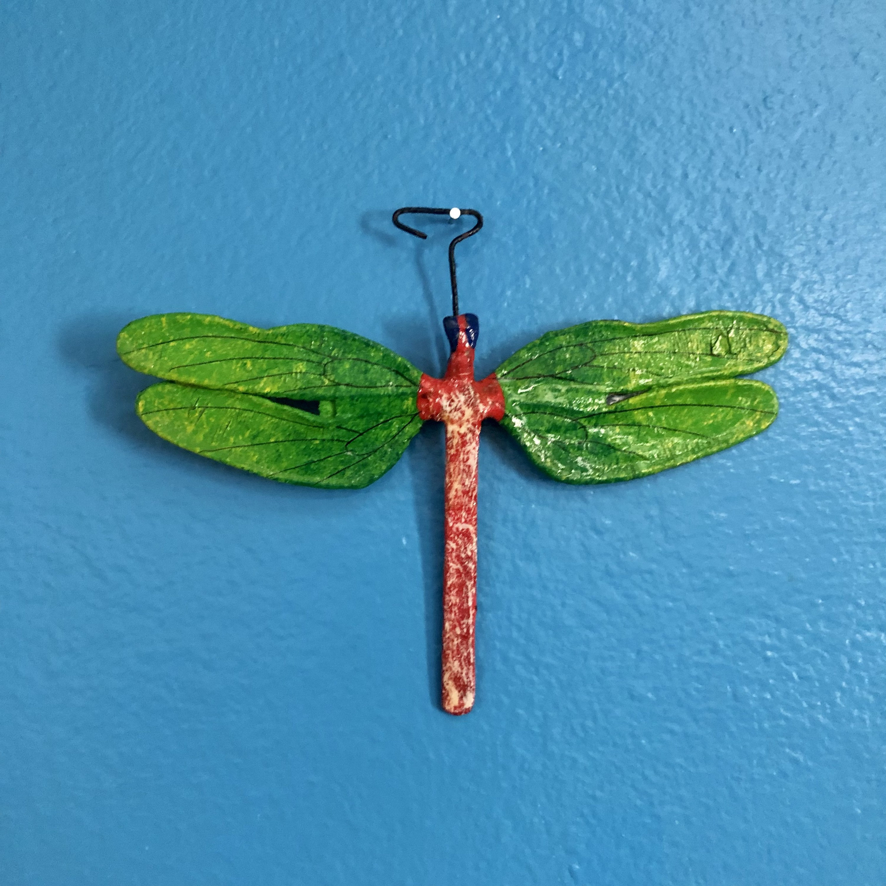 Handcrafted Paper Mache Dragonfly Ornament