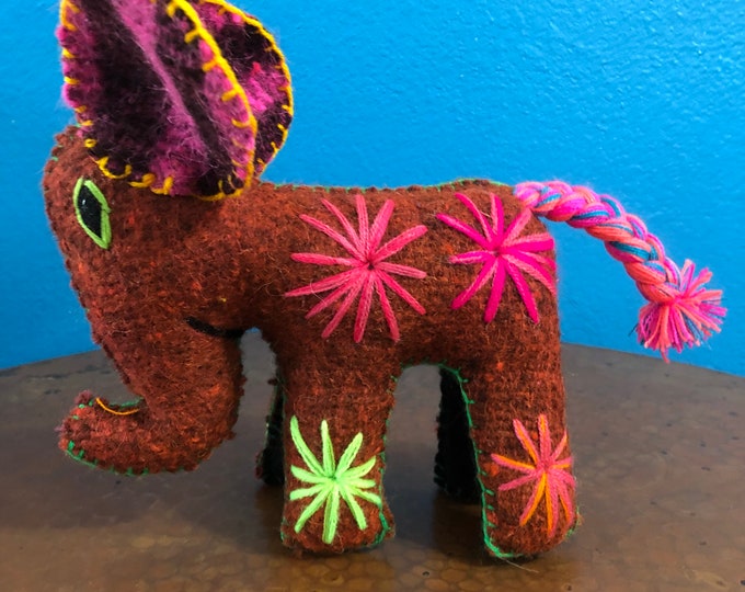 Hand Sewn Stuffed Animal Elephant Plush Toy