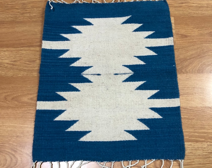 Zapotec handwoven merino wool textile (16” x 19.5”)